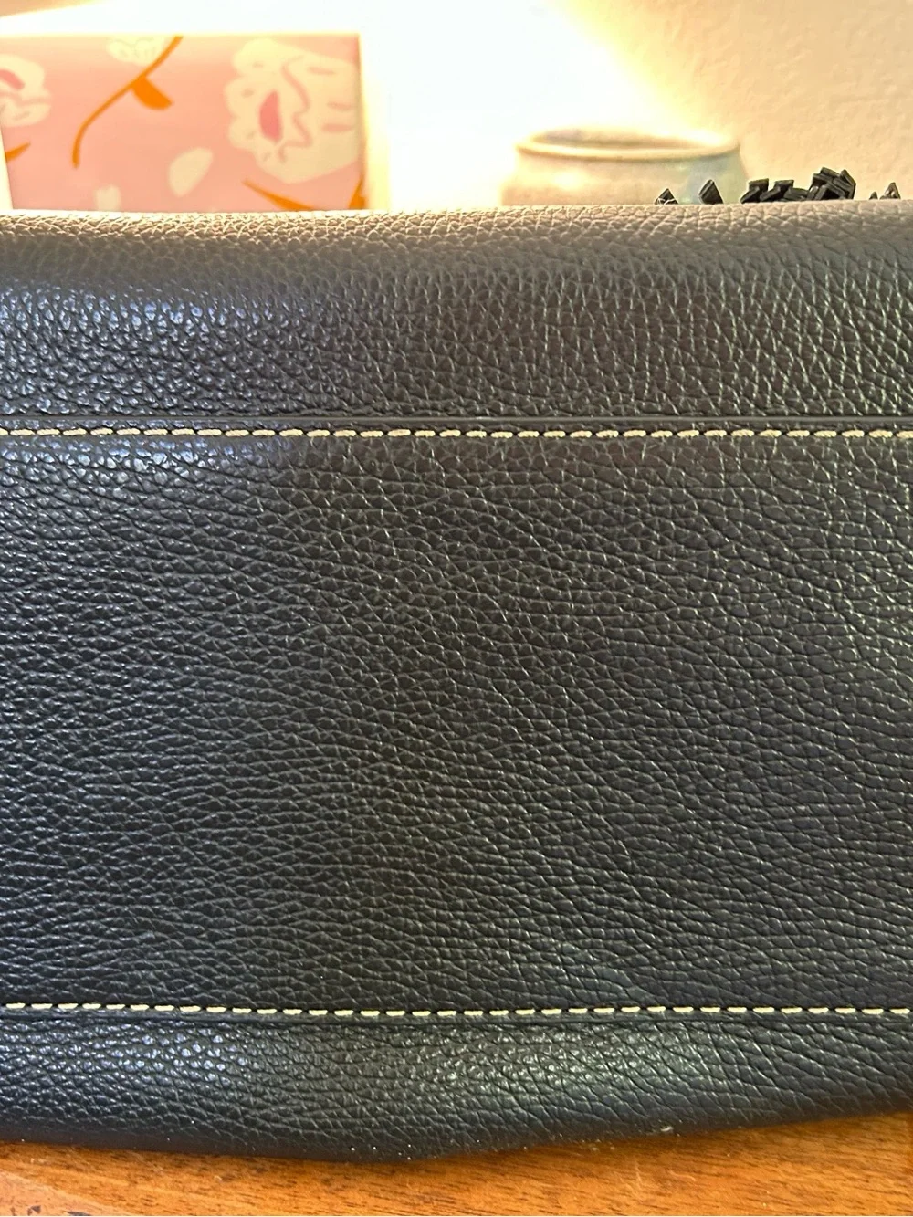 Ralph Lauren black leather satchel